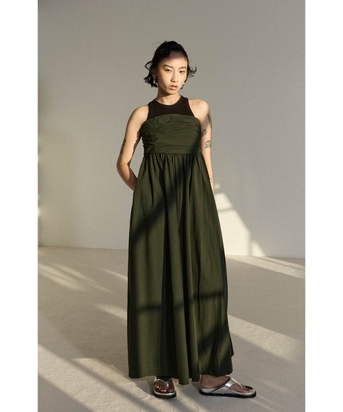 トップス BLOCKING HEM FLARE TANK ommo OMMO ONLINE STORE / BLOCKING HEM FLARE TANK