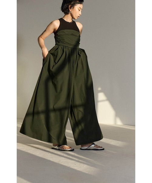 タンクトップ ノースリーブ BLOCKING HEM FLARE TANK レディース OMMO タンクトップ ノースリーブ BLOCKING HEM FLARE TANK