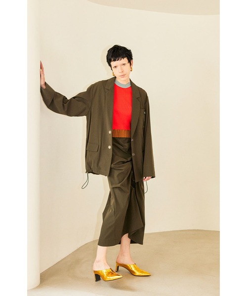 OMMO（オーエムエムオー） タンクトップ ノースリーブ BLOCKING HEM