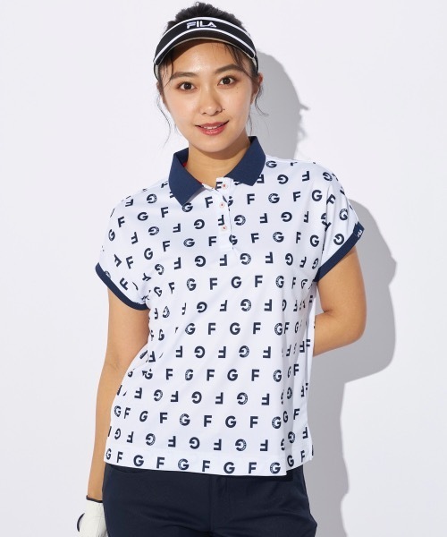 ブラウス シャツ 「FILA GOLF/フィラゴルフ」レディース半袖シャツ  接触冷感  遮熱機能  ゴルフ レディース