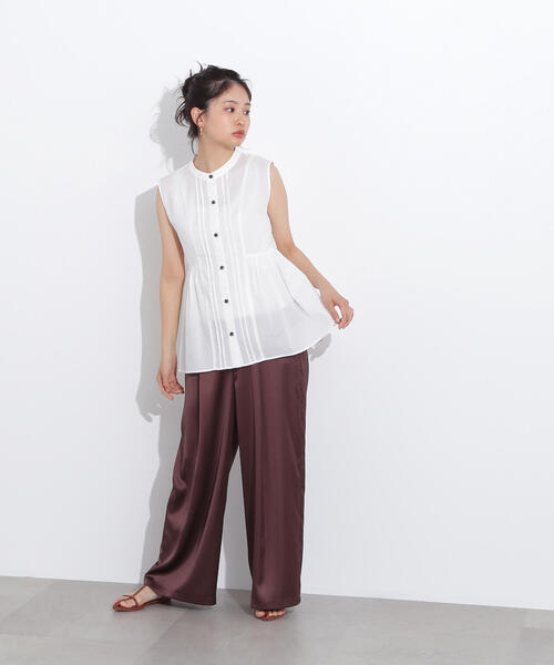 N.Natural Beauty Basic ブラウス シャツ ピンタック