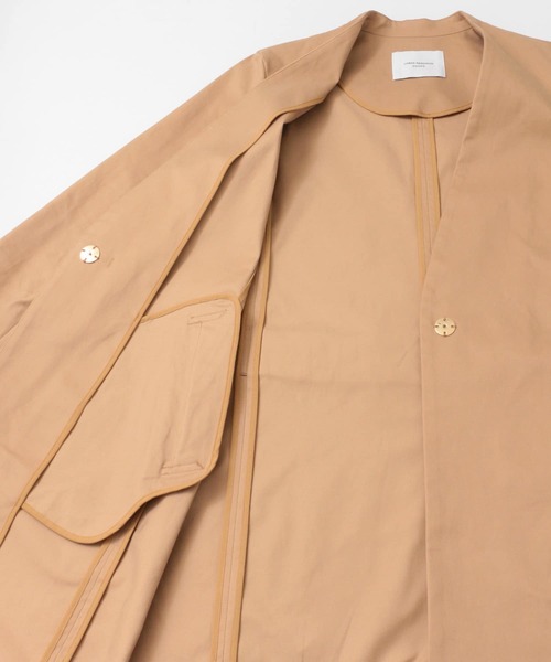 URBAN RESEARCH DOORS ベージュ コート URBAN RESEARCH DOORS 「URBAN DOORS」 ノーカラーコート ONE