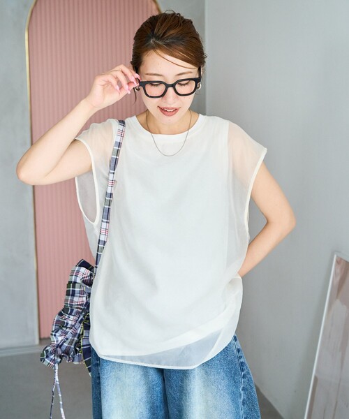 FREAK'S STORE tシャツ 限定展開 オーガンジー × カットソー