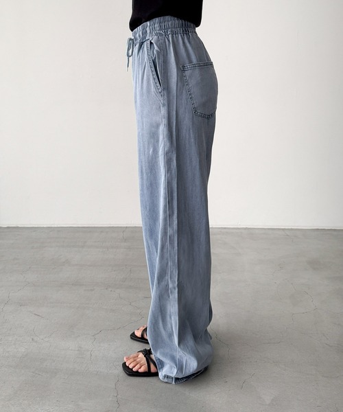 CANAL JEAN El marライトブルー ワイドパンツ キャナルジーン CANAL JEAN El mar テンセルイージーデニム