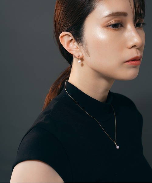 Jewel closet by L&Co. ピアス K18 アコヤパール ダイヤモンド ピアス