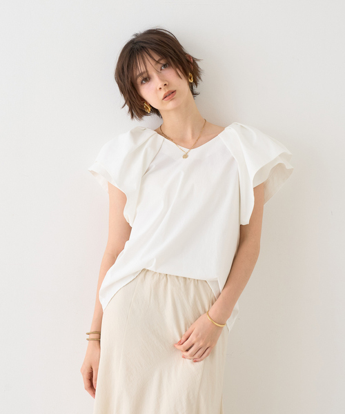 ROUGE VIF Sophie ブラウス シャツ 「一部店舗限定」Vネックボリューム 