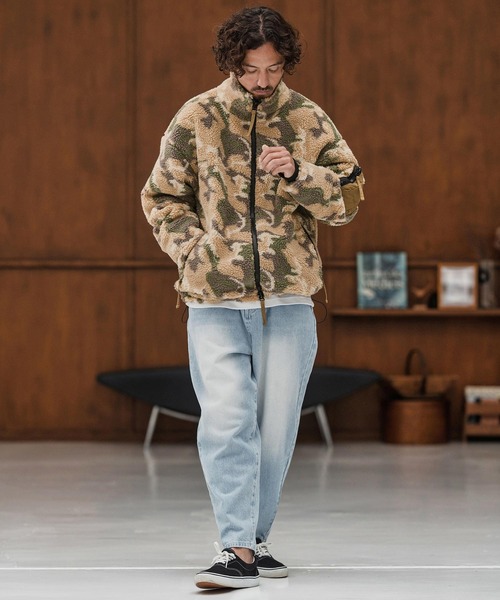 CAMBIO コート ジャケット mj10877-Camouflage Sheep Like Boa