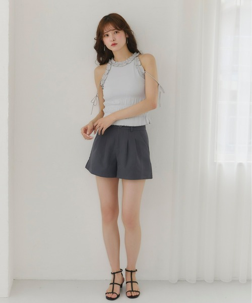 tシャツ ホルターネックフリルトップス レディース Olu. tシャツ ホルターネックフリルトップス レディース