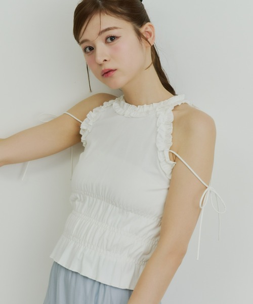 Olu.（オルドット） tシャツ ホルターネックフリルトップス レディース