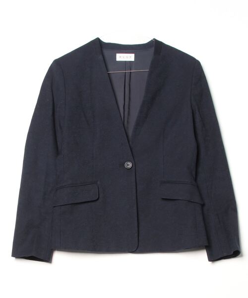 最終価格★PLST ノーカラージャケット M ネイビー PLST 「PLST」 ノーカラージャケット M ネイビー レディース