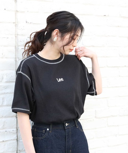 「Lee」 半袖Tシャツ M ブラック レディース