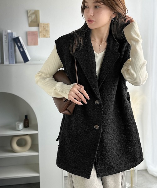 冬物最終値下げ♡新品未使用STELLA CIFFON ジレ ベスト サイズM classicalelf（クラシカルエルフ） ベスト ジレ シンプルで洗練された
