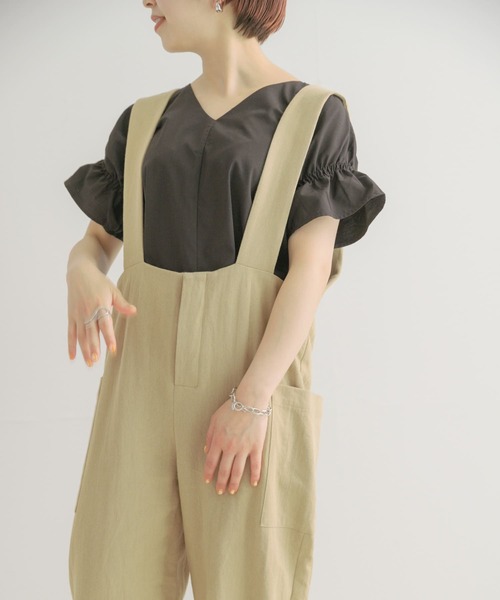 「ITEMS URBANRESEARCH」 オーバーオール FREE ベージュ系その他 レディース_画像7