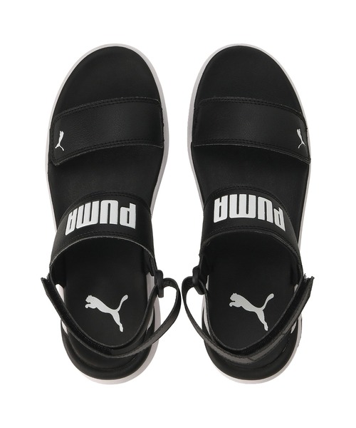 「PUMA」 フラットサンダル 24.0cm ブラック×ホワイト レディース_画像3