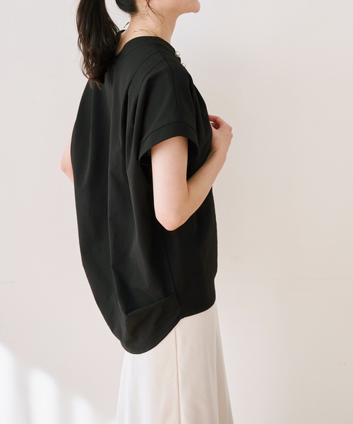 「Emma Taylor」 半袖ブラウス FREE サックスブルー レディース_画像3