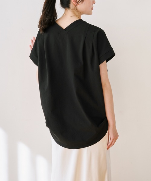 「Emma Taylor」 半袖ブラウス FREE サックスブルー レディース_画像4