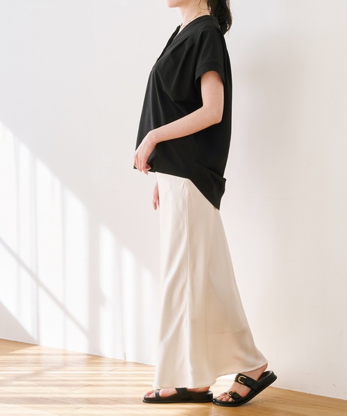 「Emma Taylor」 半袖ブラウス FREE サックスブルー レディース_画像6