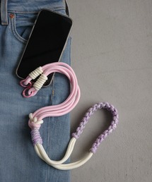 スマホショルダーストラップ 編み込み マルチカラー ショルダーストラップ スマホショルダー カラフル編み込みスマホ
