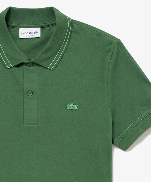 LACOSTE（ラコステ） 半袖ポロシャツ 4 グリーン メンズ : ZOZOTOWN
