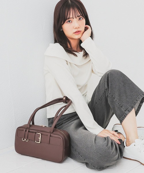 Honeys（ハニーズ） ボストンバッグ ベルトデザインボストン
