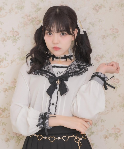 ROJITA（ロジータ） ブラウス シャツ ワンポイント刺繍セーラー