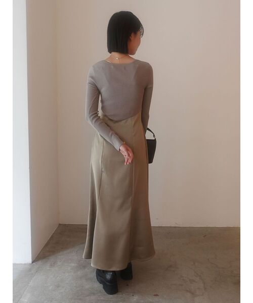 ラグナムーン　オケージョンワンピース LAGUNAMOON（ラグナムーン） ワンピース フロントZIPミックスカラー