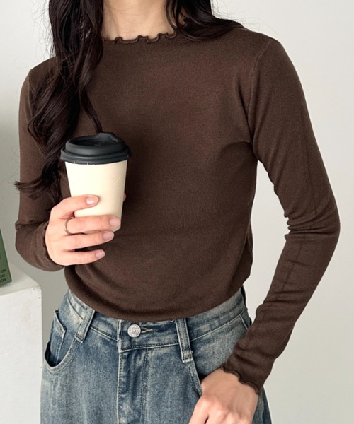 CLEA tシャツ メロウフリル長袖トップス レディース : ZOZOTOWN Yahoo