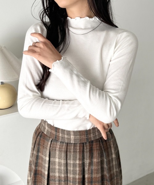 CLEA tシャツ メロウフリル長袖トップス レディース : ZOZOTOWN Yahoo