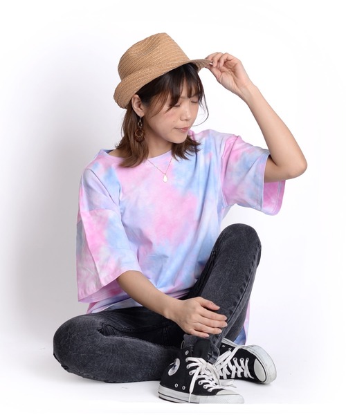 marai（マーライ） tシャツ 半袖 タイダイ染め半袖Tシャツ レディース