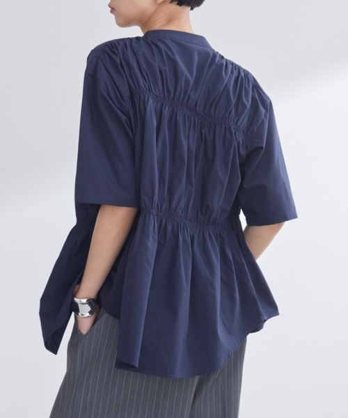 「Aunt Marie's」 半袖ブラウス FREE ブルー レディース_画像3