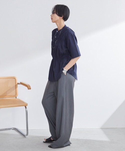 「Aunt Marie's」 半袖ブラウス FREE ブルー レディース_画像4