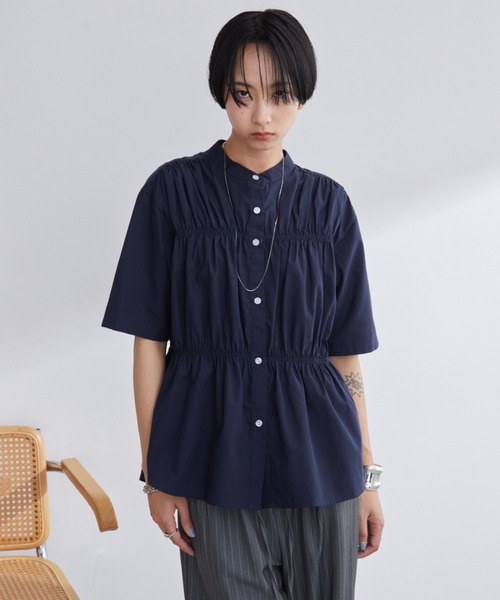 「Aunt Marie's」 半袖ブラウス FREE ブルー レディース_画像6