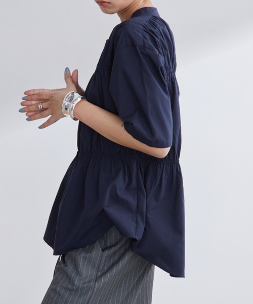 「Aunt Marie's」 半袖ブラウス FREE ブルー レディース_画像8