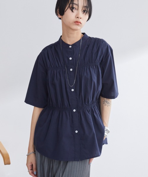 「Aunt Marie's」 半袖ブラウス FREE ブルー レディース_画像9