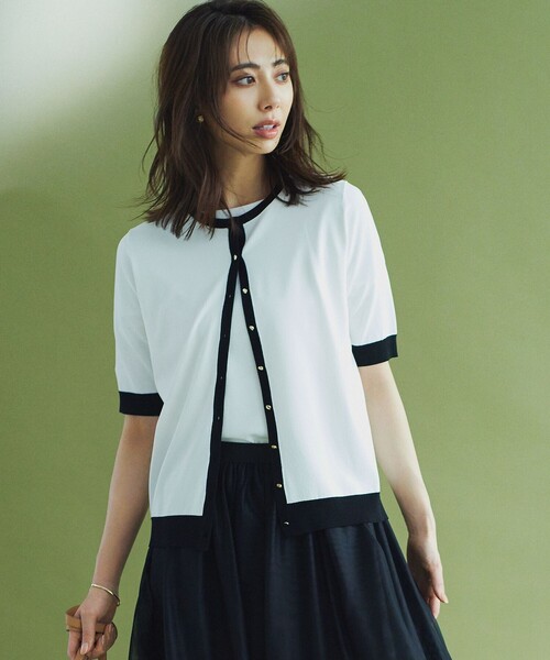 23区（ニジュウサンク） 半袖ニット 40 ホワイト レディース