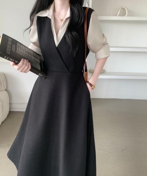 ABITOKYO（アビトーキョー） ジャンパースカート カシュクールニット