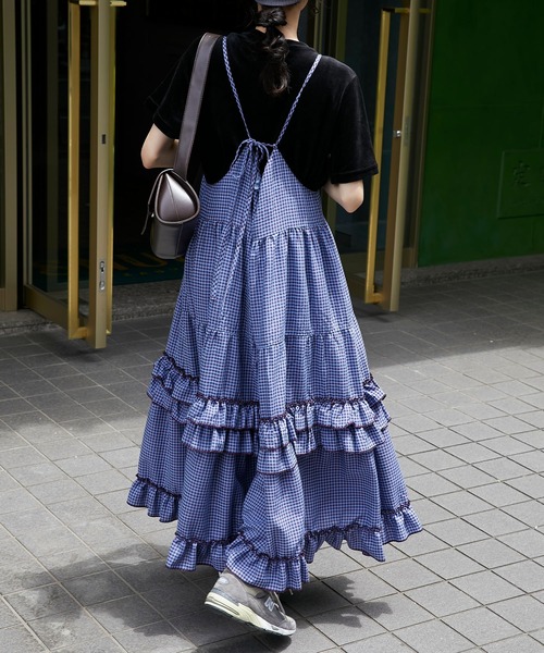 「forksy.」 キャミソールワンピース FREE ブルー レディース_画像9