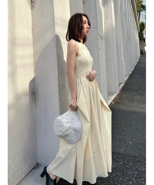 FRAY I.D ベージュノースリーブワンピース FRAY I.D（フレイ・アイディー） ノースリーブワンピース 0 ベージュ