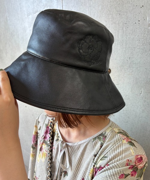 INGEBORG（インゲボルグ） 帽子 ハット ラムレザーバケットハット