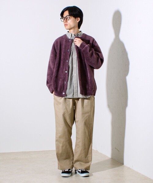 GLOSTER（グロスター） カーディガン モヘヤライク シャギークルー