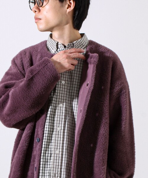 GLOSTER（グロスター） カーディガン モヘヤライク シャギークルー