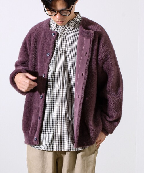 GLOSTER（グロスター） カーディガン モヘヤライク シャギークルー