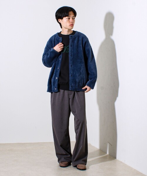 グロスター（GLOSTER）/モヘヤライク シャギークルーネックカーディガン GLOSTER（グロスター） カーディガン モヘヤライク シャギークルー