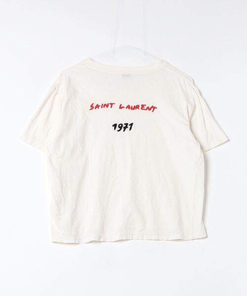 「SAINT LAURENT PARIS」 半袖Tシャツ S ベージュ レディース_画像2