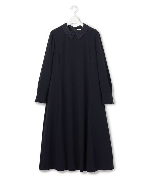 23区（ニジュウサンク） ワンピース トリアセダブルジョーゼット 襟