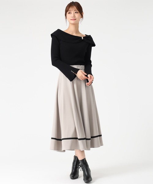 MISCH MASCH（ミッシュマッシュ） スカート 2025秋冬新作 裾配色フレア