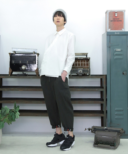 「STORAMA」 イージーパンツ MEDIUM ブラック メンズ_画像4