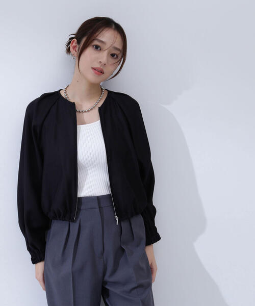 「NATURAL BEAUTY BASIC」 ブルゾン SMALL ブラック レディース_画像8
