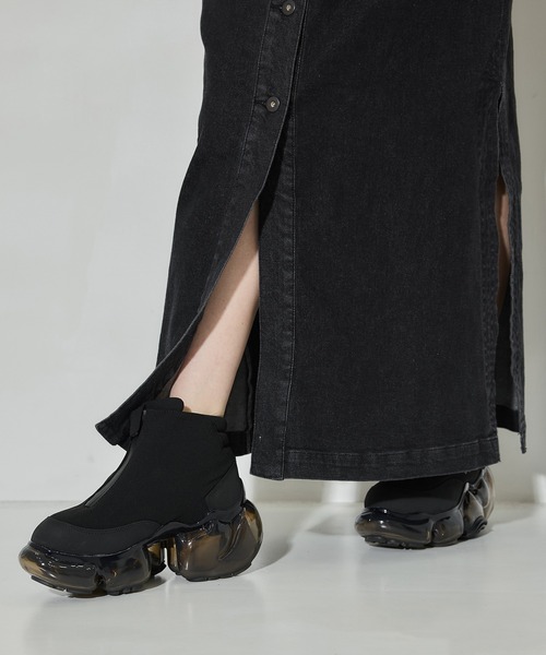 grounds（グラウンズ） ハイカットスニーカー 39 ブラック レディース