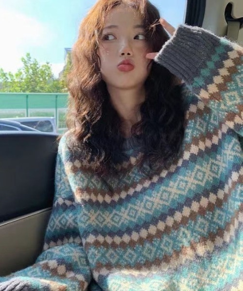 DEVICE（デバイス） ニット セーター ノルディック フェアアイル柄